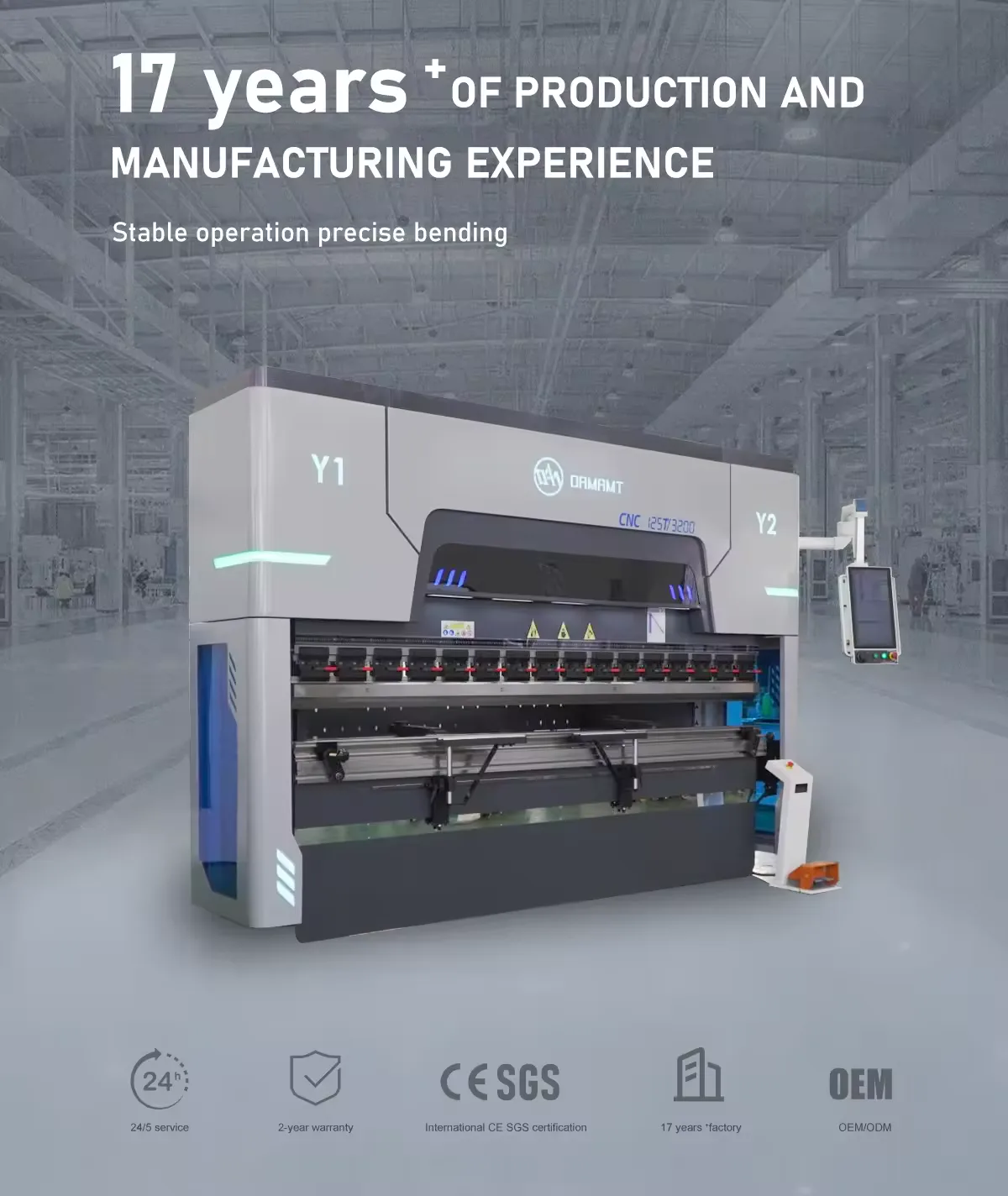 Máy chấn CNC thủy lực 180 tấn tạo hình vỏ tủ điện